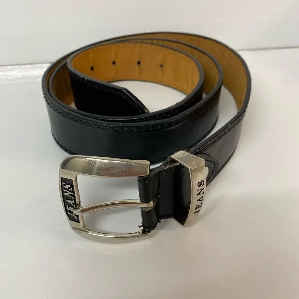 Man casual belts regular buckle leather belt